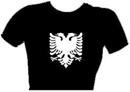 Albanian T-shirt black & white-Kids