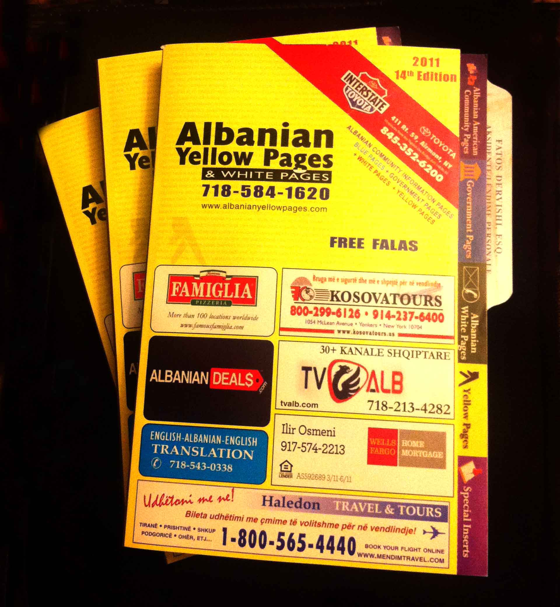 Albanian Yellow Pages 2011